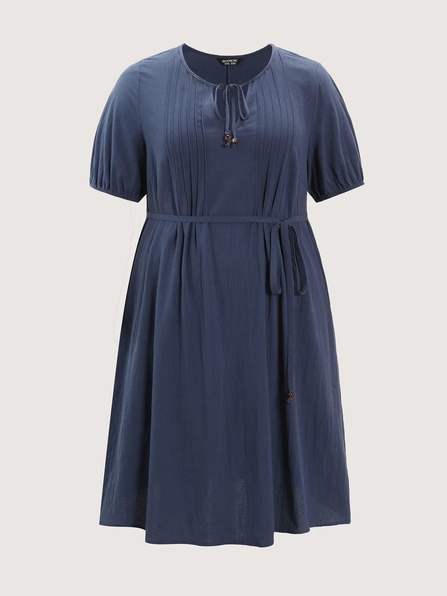 Pure Cotton Toothpick Pleat Mini Dress - Image 7