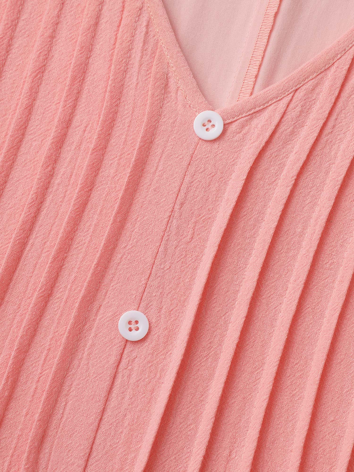 Pure Cotton Toothpick Pleat Pockets Shirt Dress - Image 6