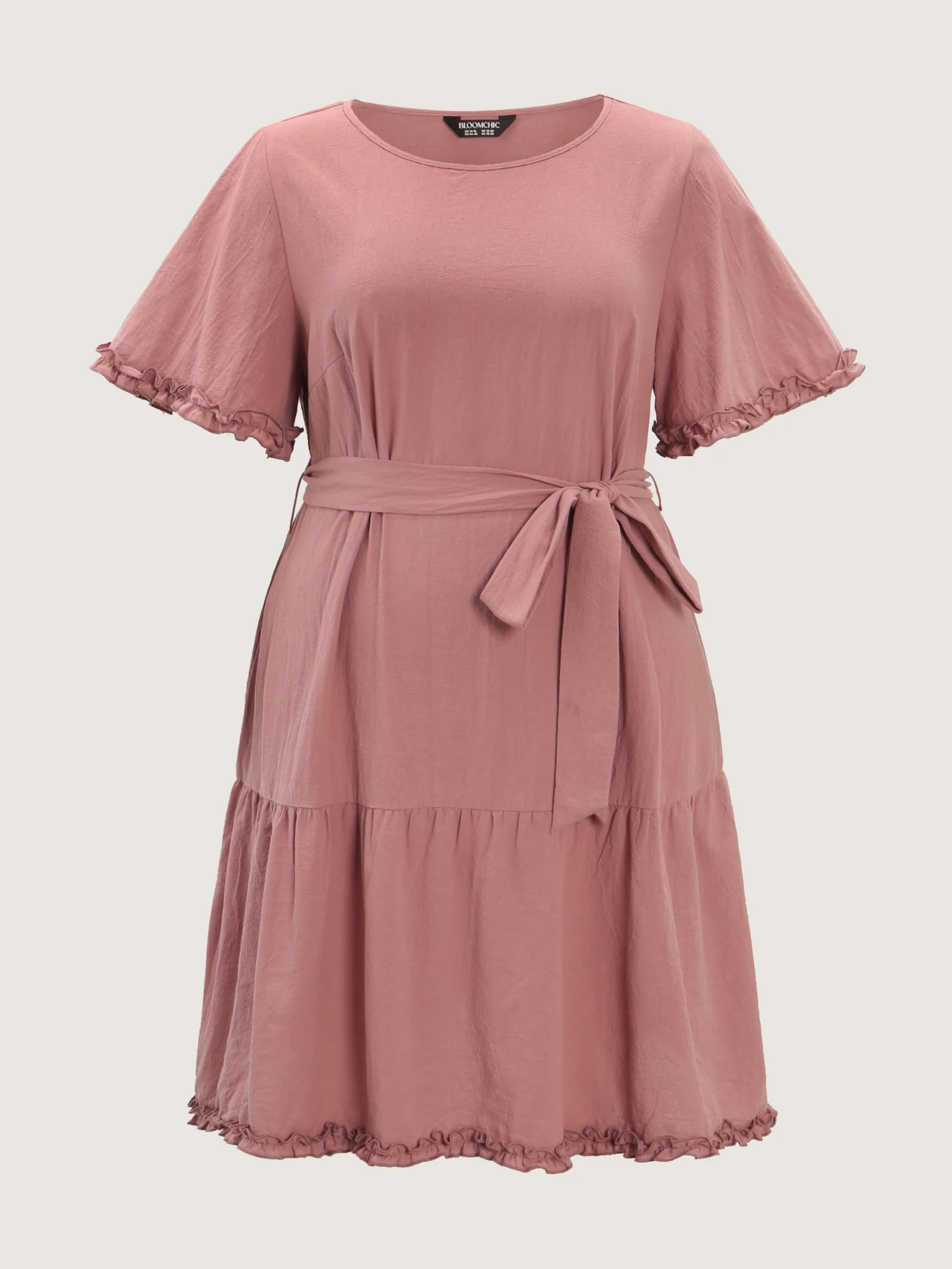 Pure Cotton Waist-Tie Mini Dress - Image 7