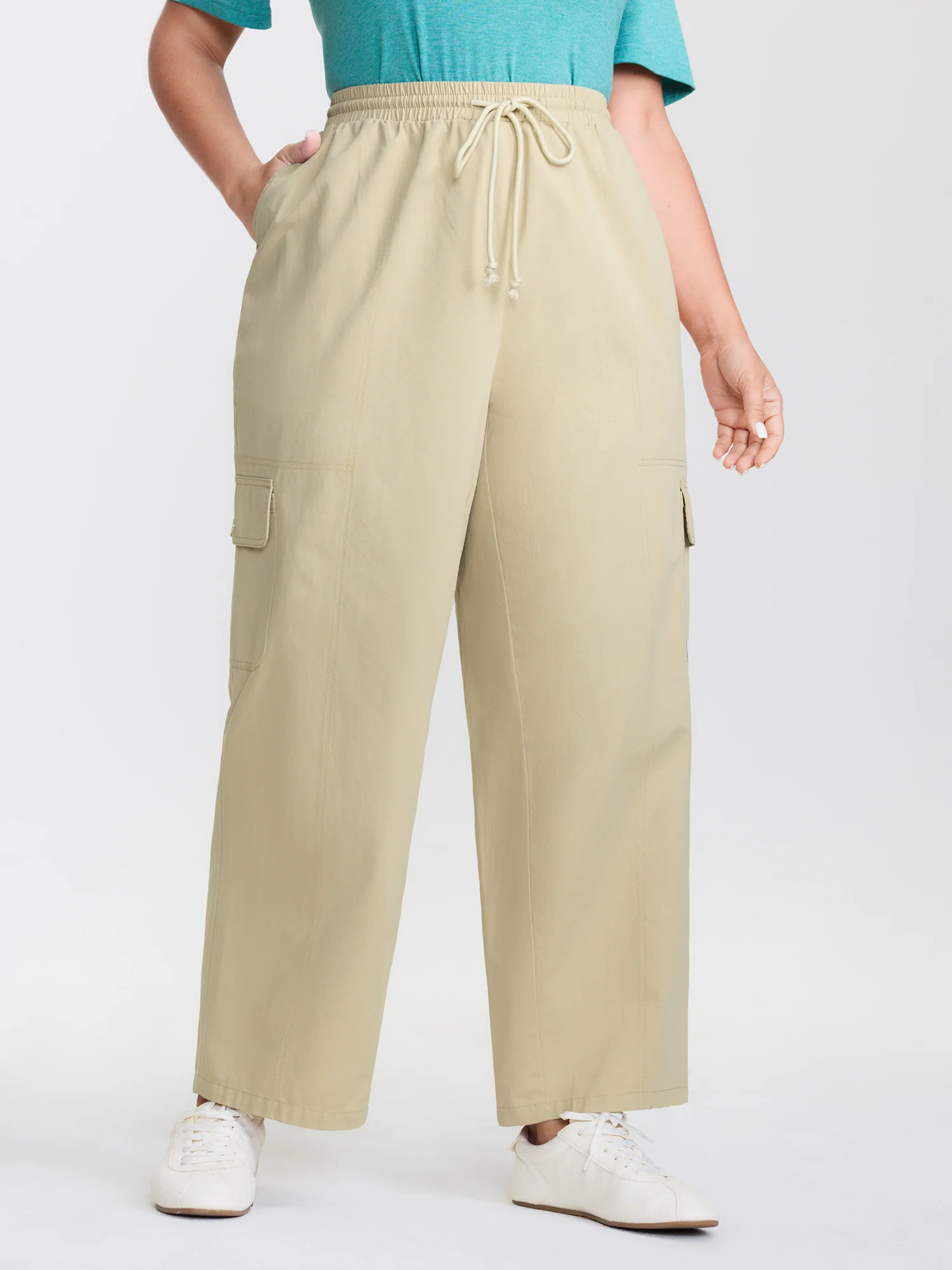 Pure Cotton Washed Drawstring Pants