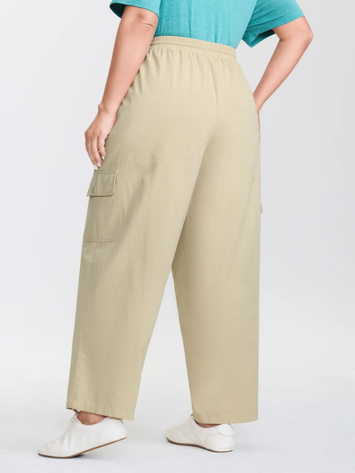 Pure Cotton Washed Drawstring Pants - Image 6