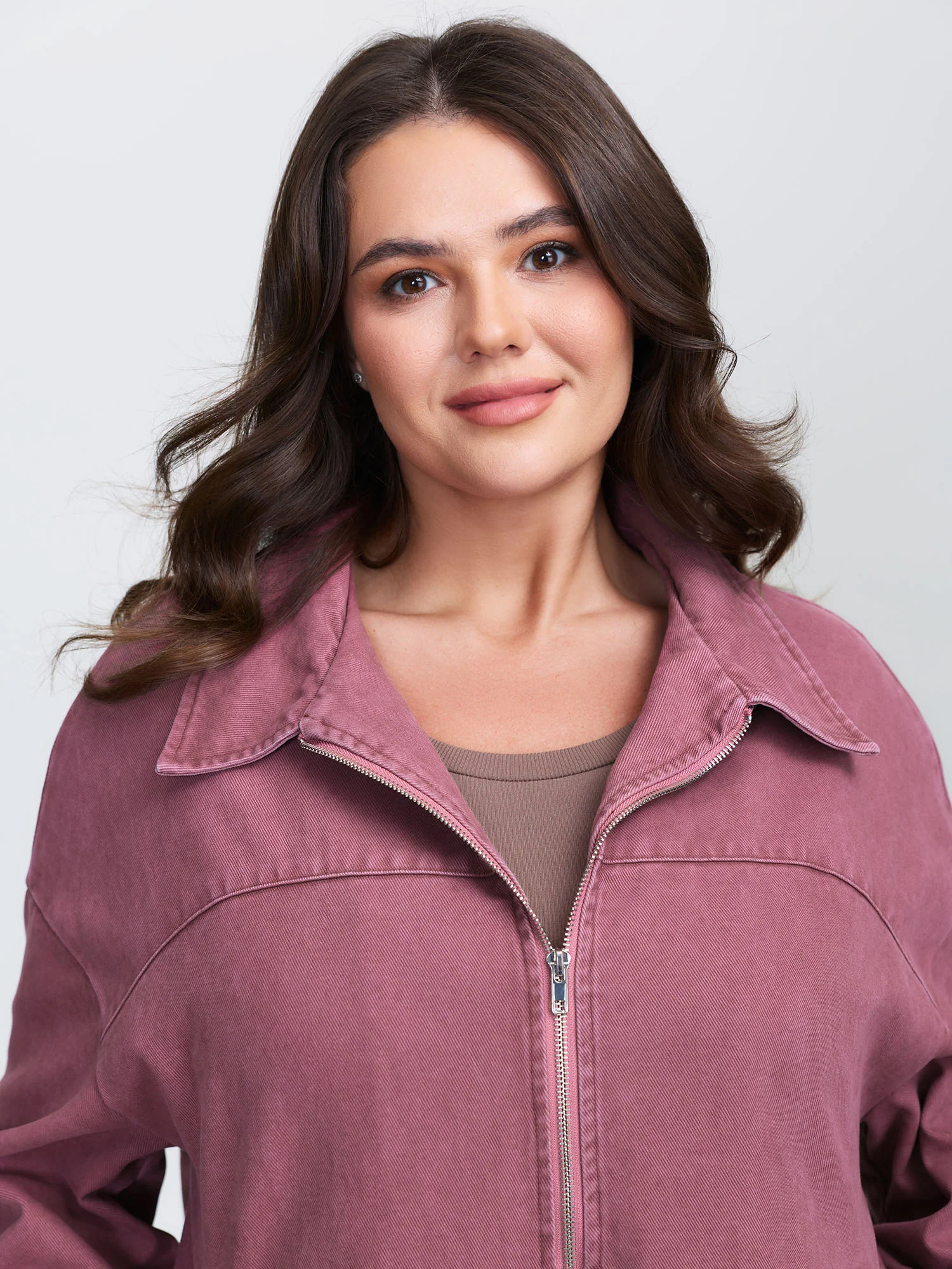 Pure Cotton Washed Zipper Jacket - Image 2