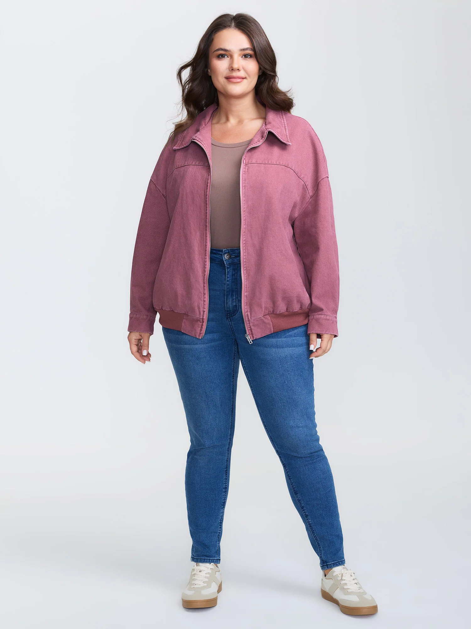 Pure Cotton Washed Zipper Jacket - Image 3