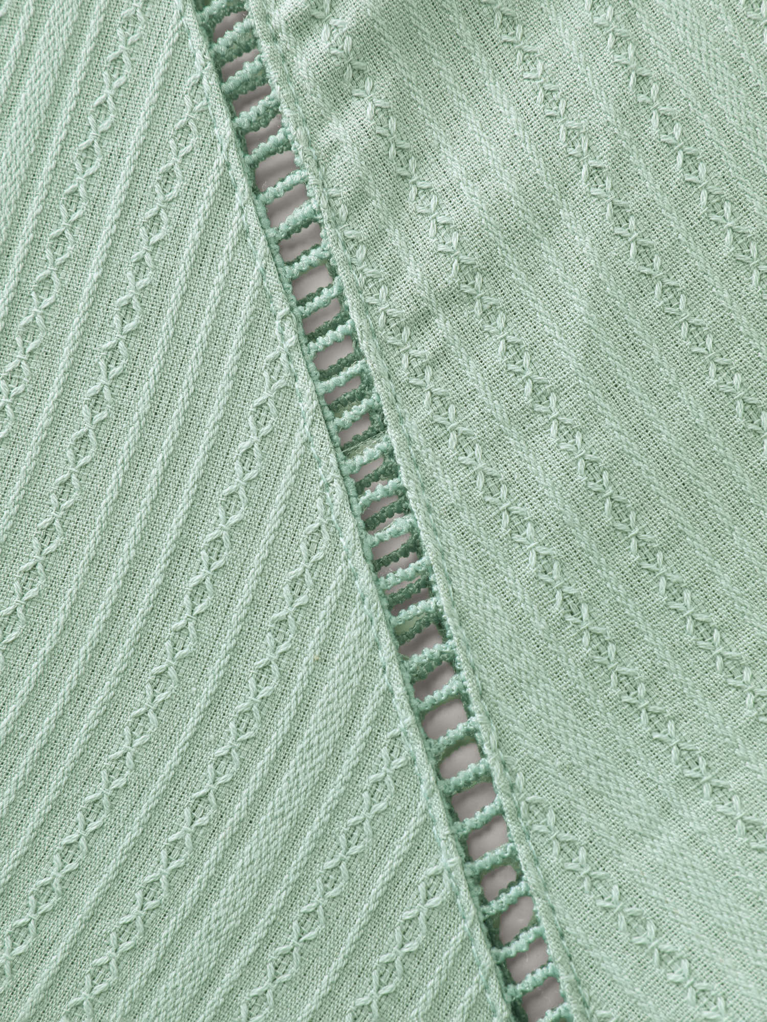 Pure Cotton Webbing Cut-Out Blouse - Image 5