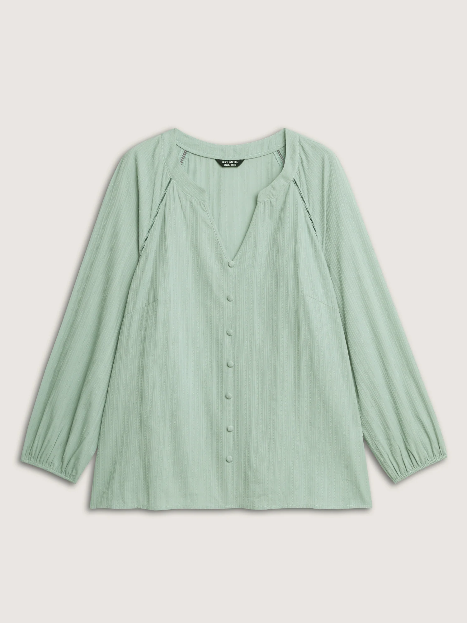 Pure Cotton Webbing Cut-Out Blouse - Image 7