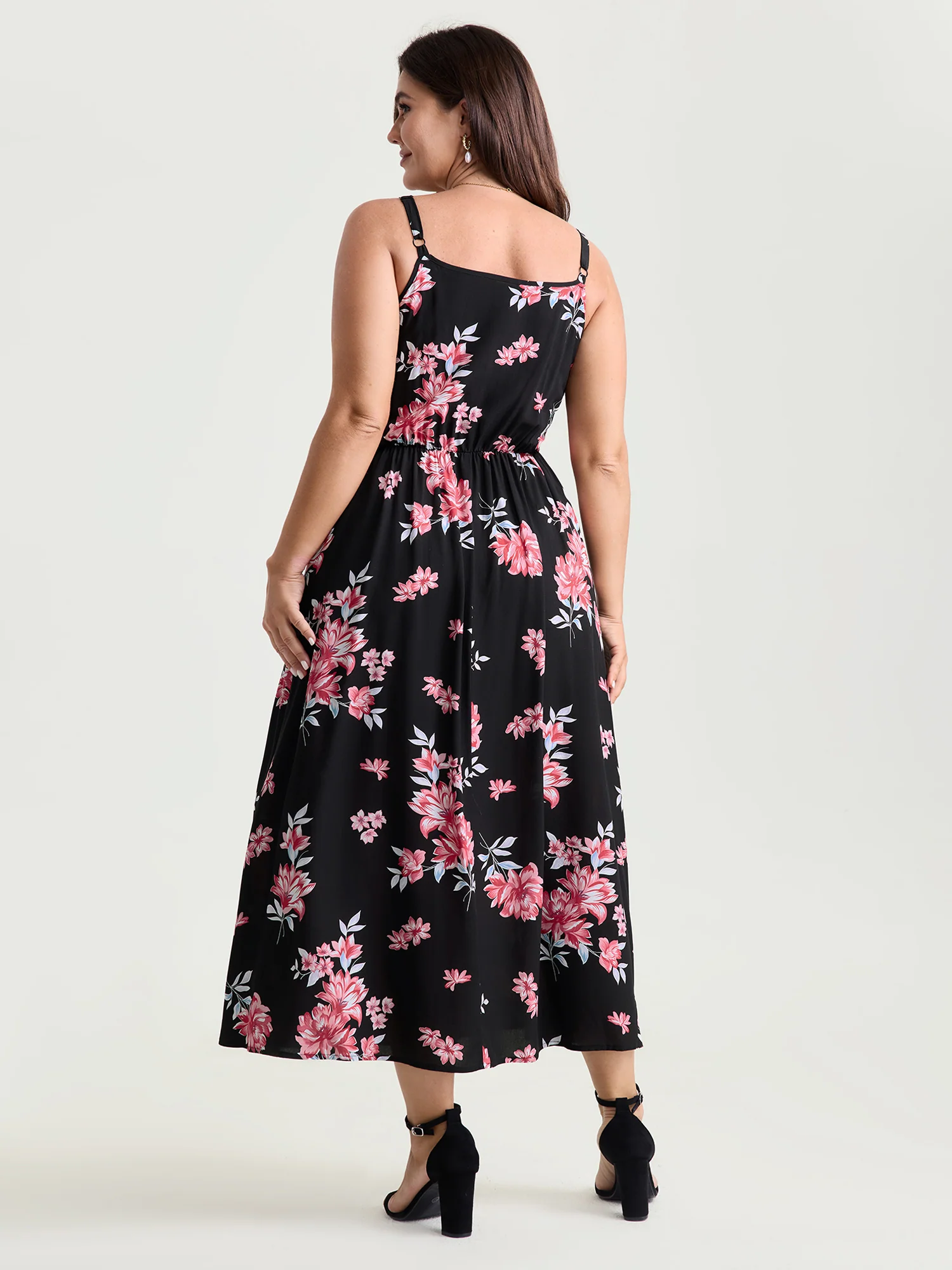 Pure Floral Romance Twist-Front Midi Dress - Image 4