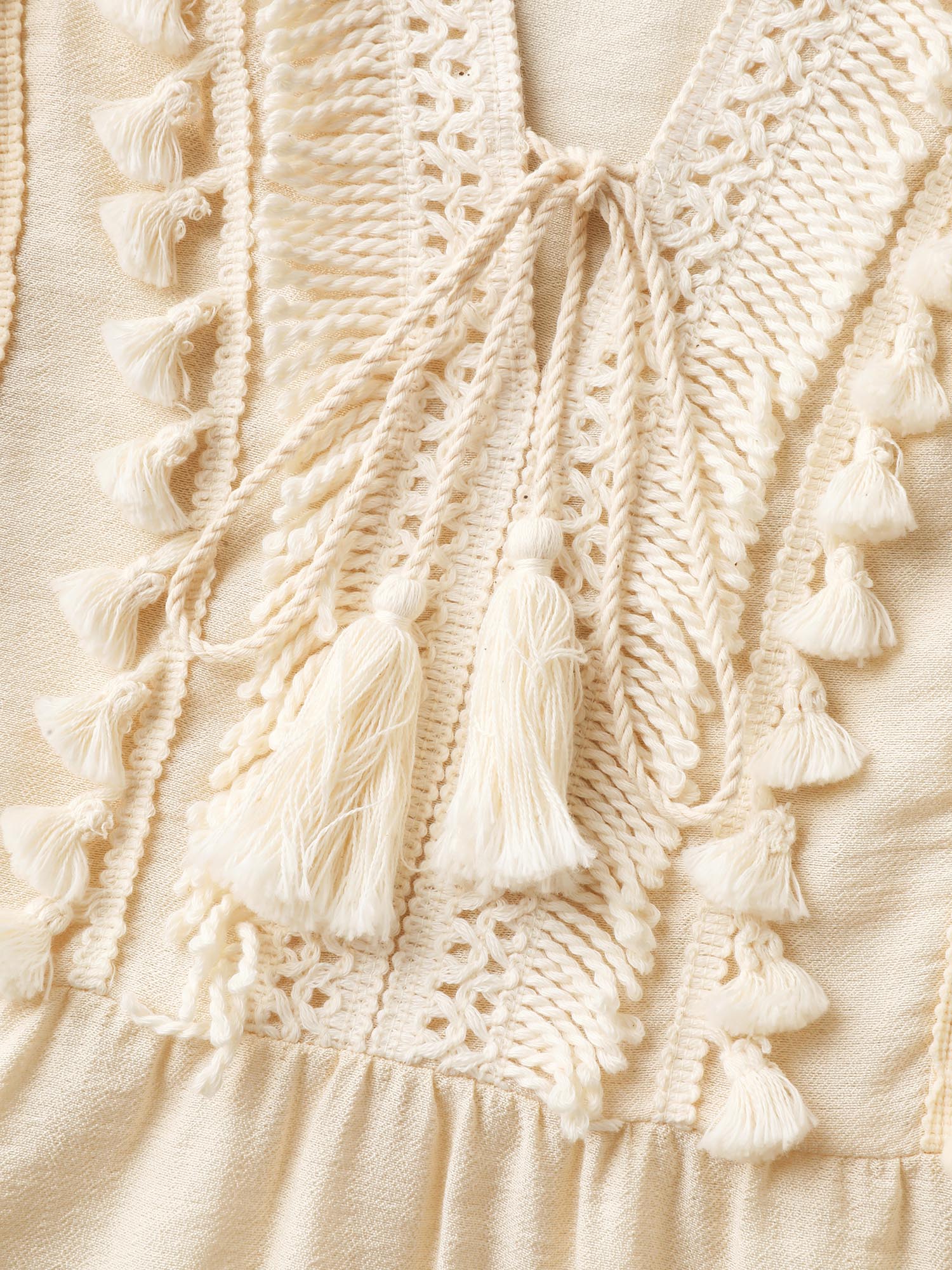 Pure Textured Tassels Tiered Tank Top - Image 7