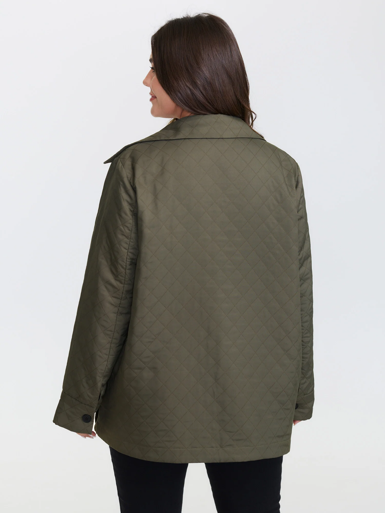 Quilted Button-Front Solid Coat - Image 6
