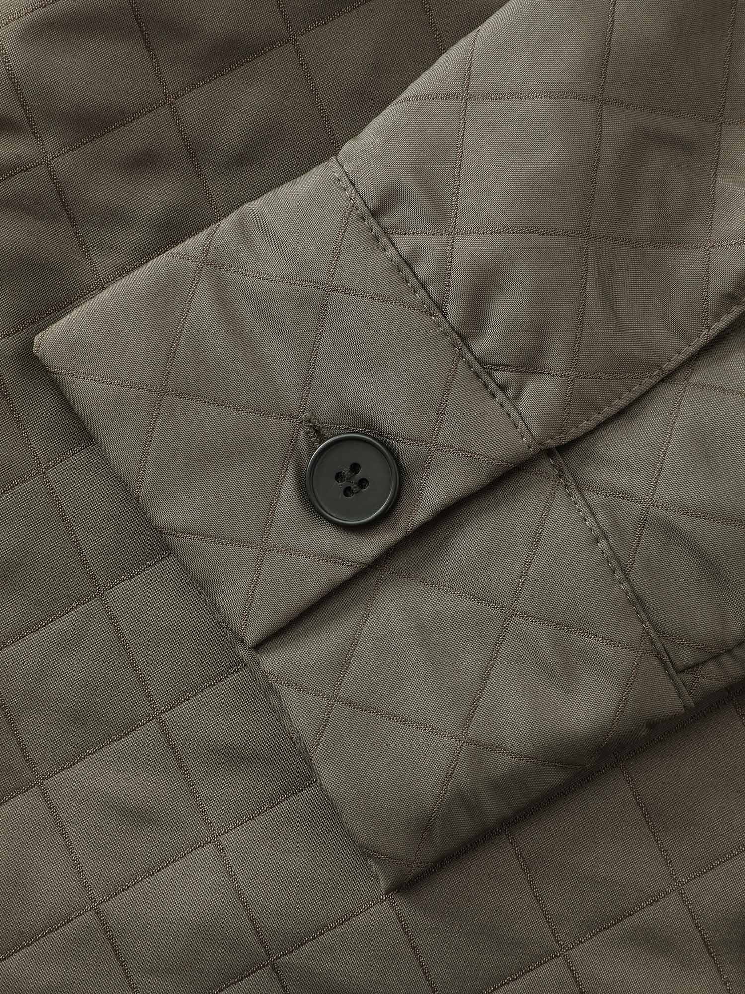 Quilted Button-Front Solid Coat - Image 8
