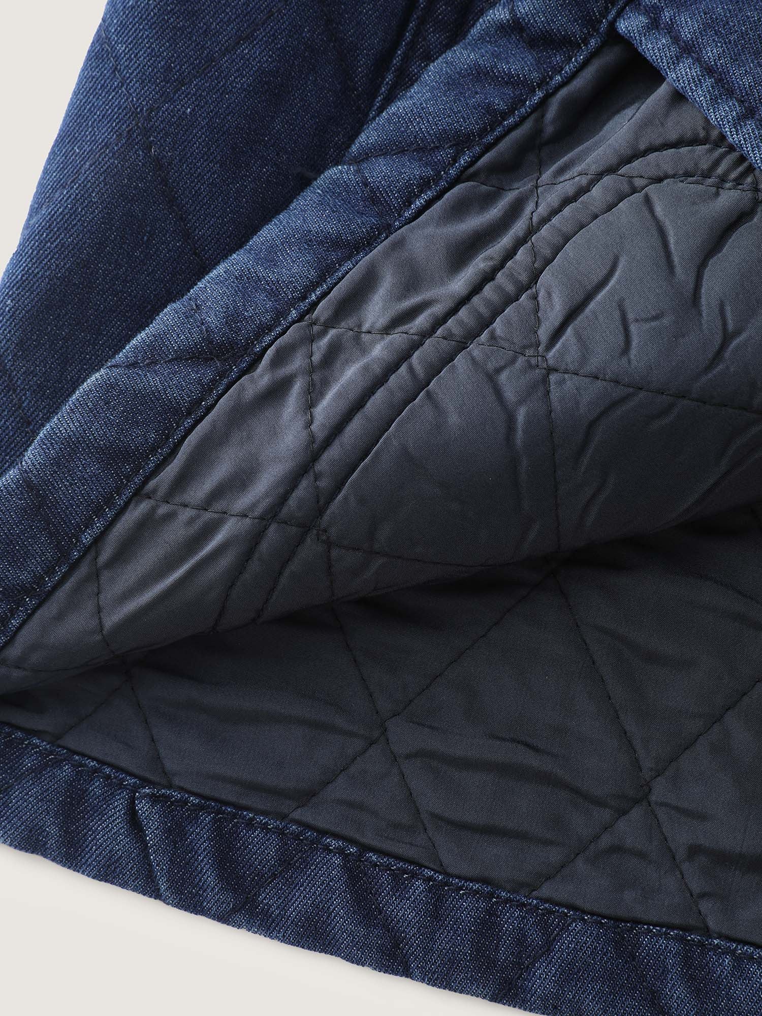 Quilted Contrast Edge Denim Jacket - Image 7