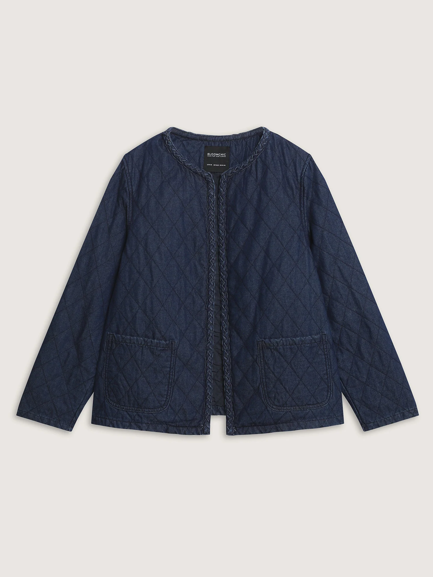 Quilted Contrast Edge Denim Jacket - Image 9