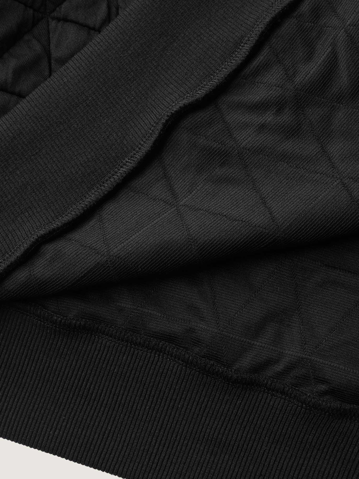 Quilted Cotton Placket Button Sweatshirt - Image 7