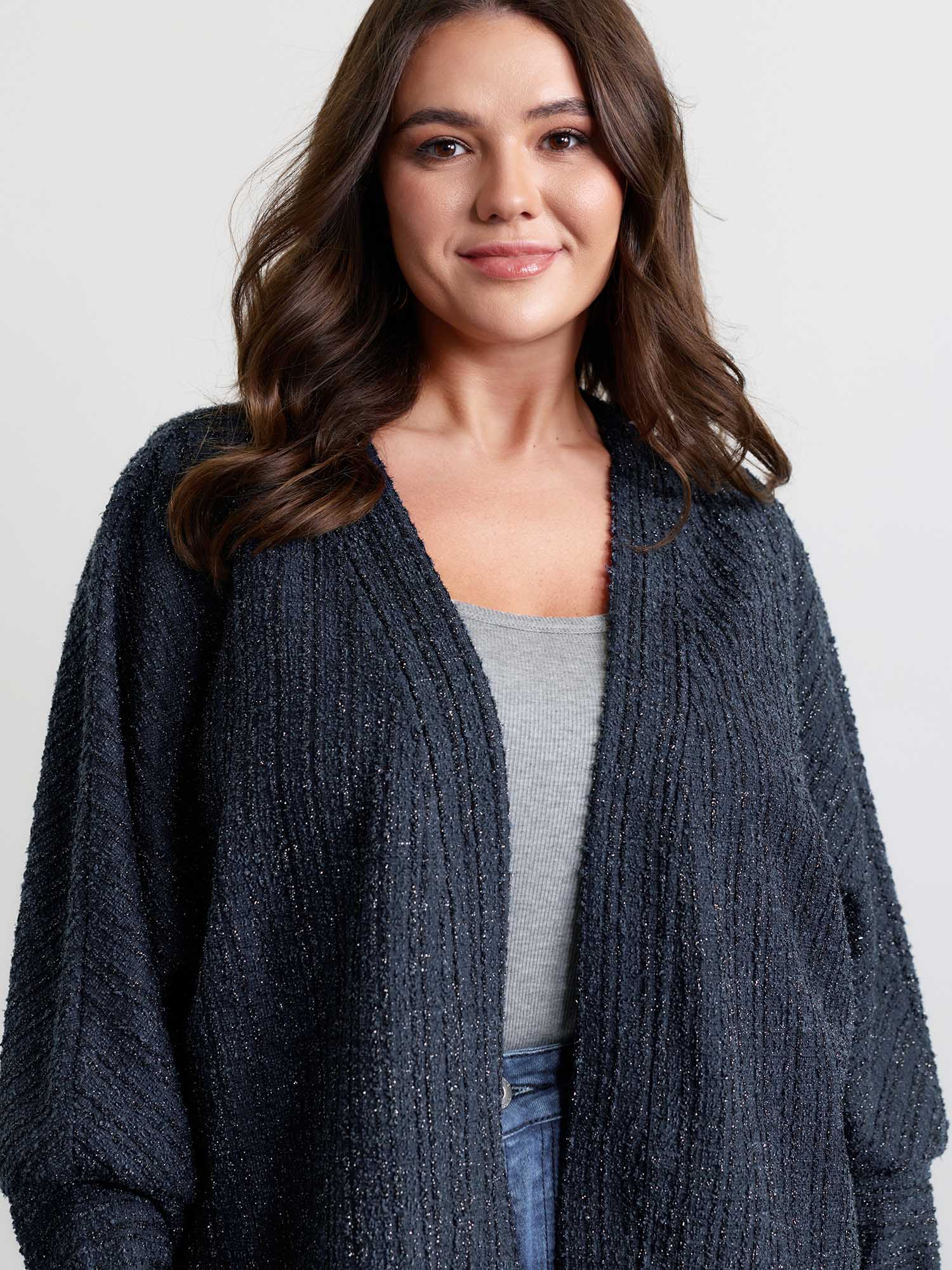 Raglan Sleeve Curvy Hem Jacket - Image 2