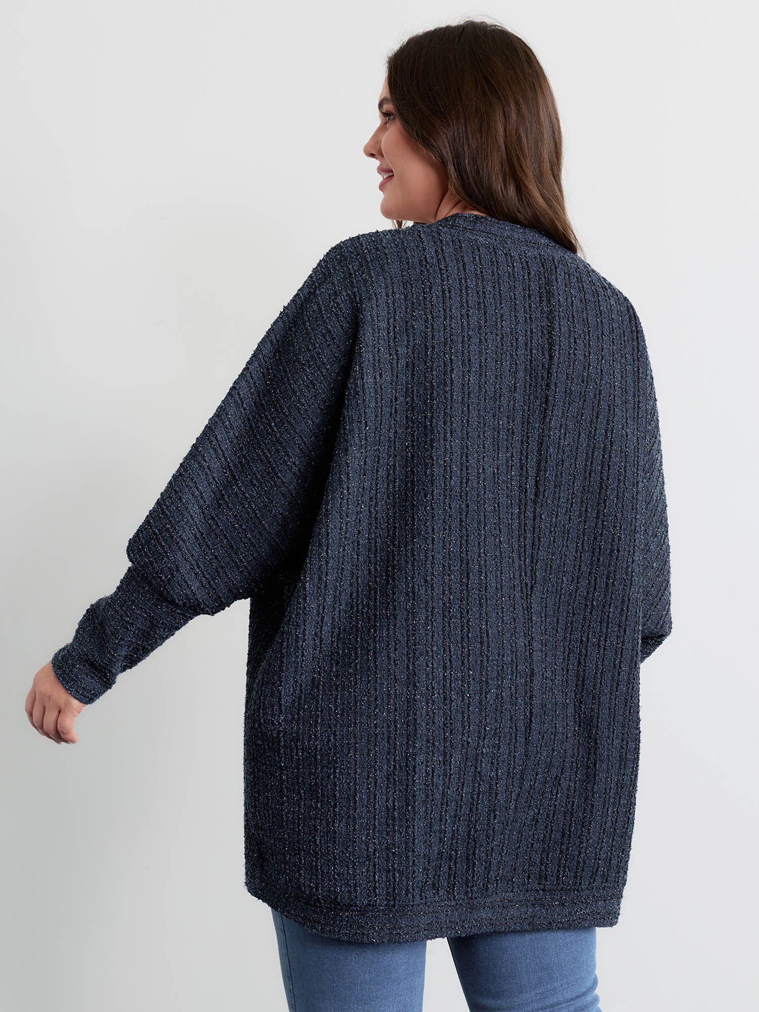 Raglan Sleeve Curvy Hem Jacket - Image 4