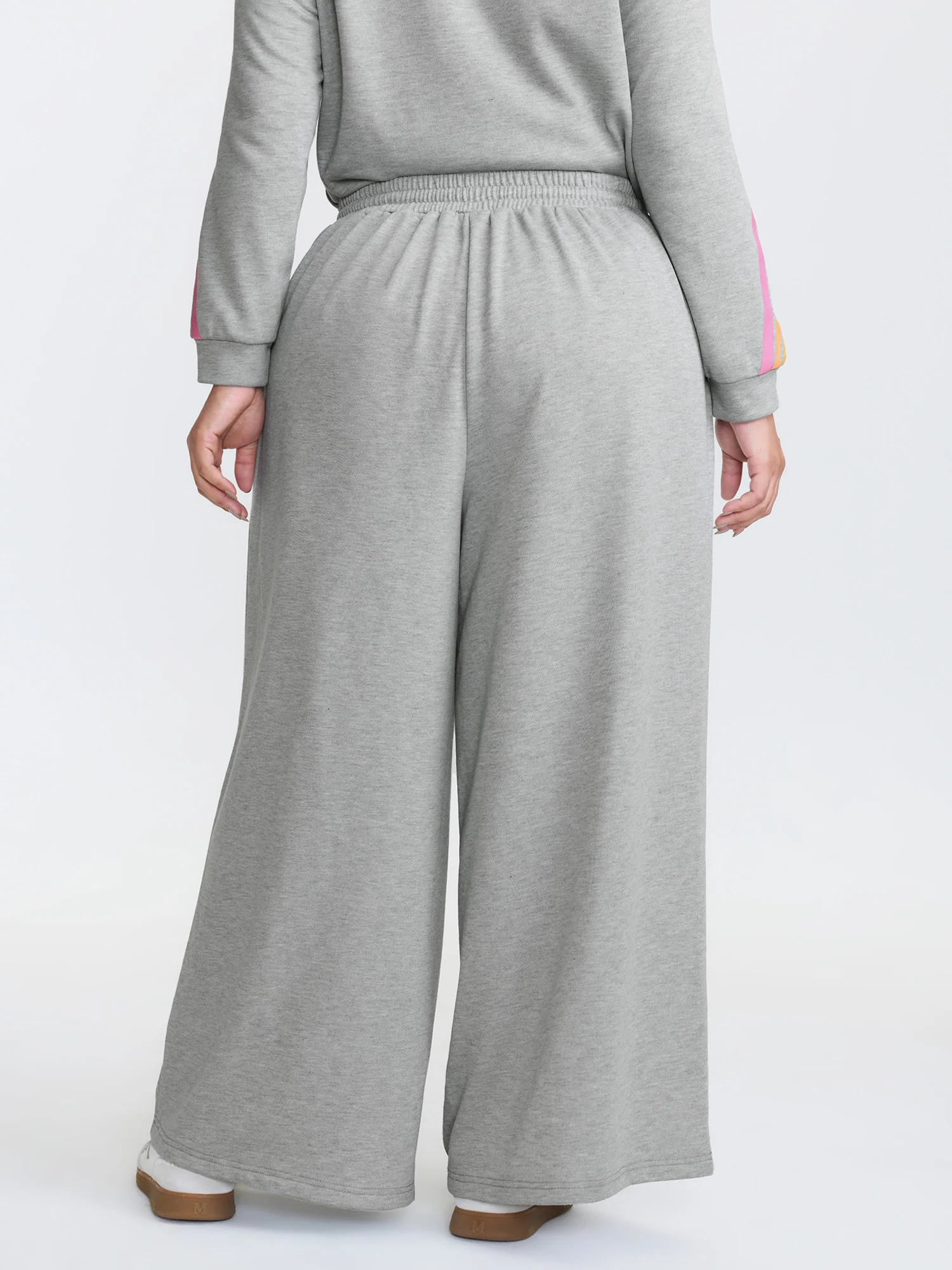 Rainbow Print Drawstring Wide-Leg Sweatpants - Image 5