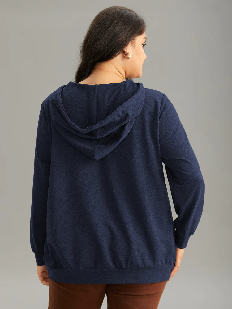 Rainbow Print Kangaroo Pocket Hooded Sweatshirt - Image 7