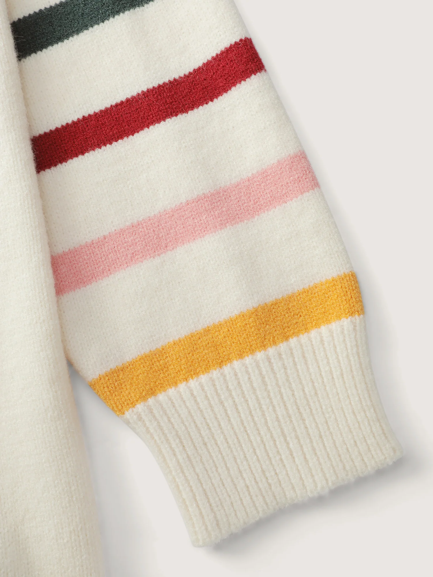 Rainbow Stripe Sleeve Contrast Pullover - Image 6