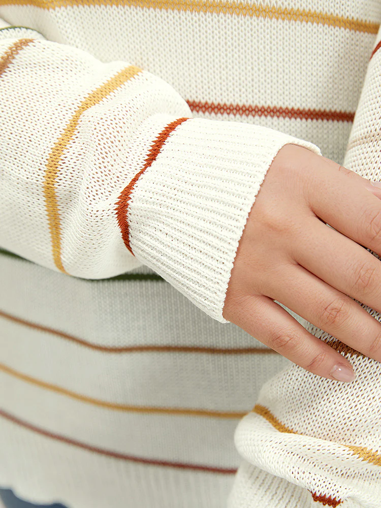 Rainbow Striped Mesh Lightweight Pullover - Image 10