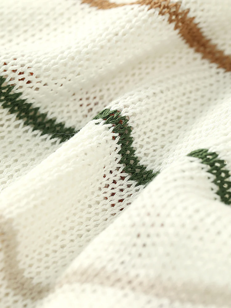 Rainbow Striped Mesh Lightweight Pullover - Image 9
