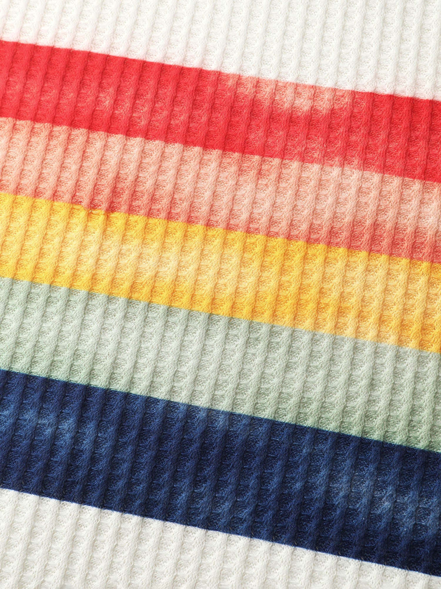 Rainbow Stripes Textured T-Shirt - Image 5