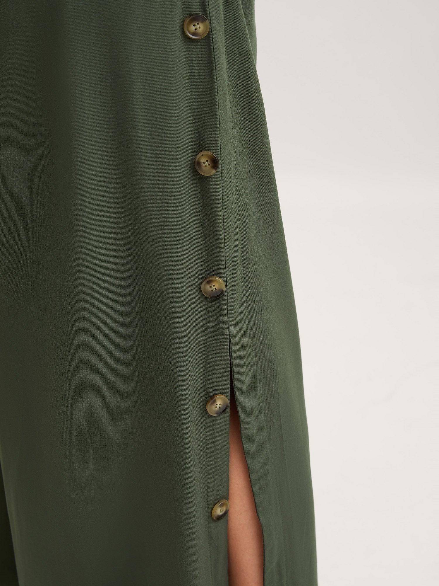 Rayon Adjustable Elastic Waist Slit Jumpsuit - Image 3