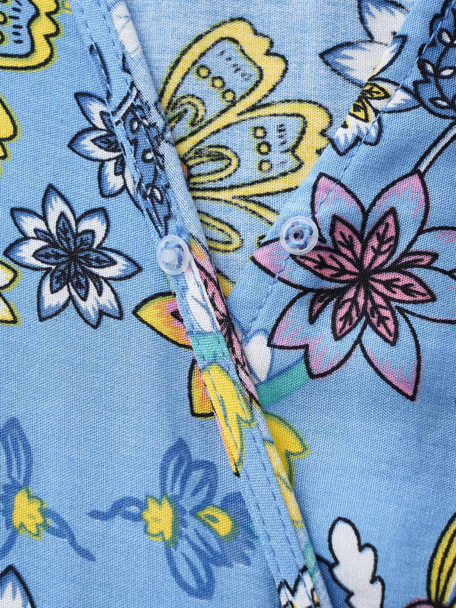 Rayon Boho Print Overlap Collar Dress - Image 5