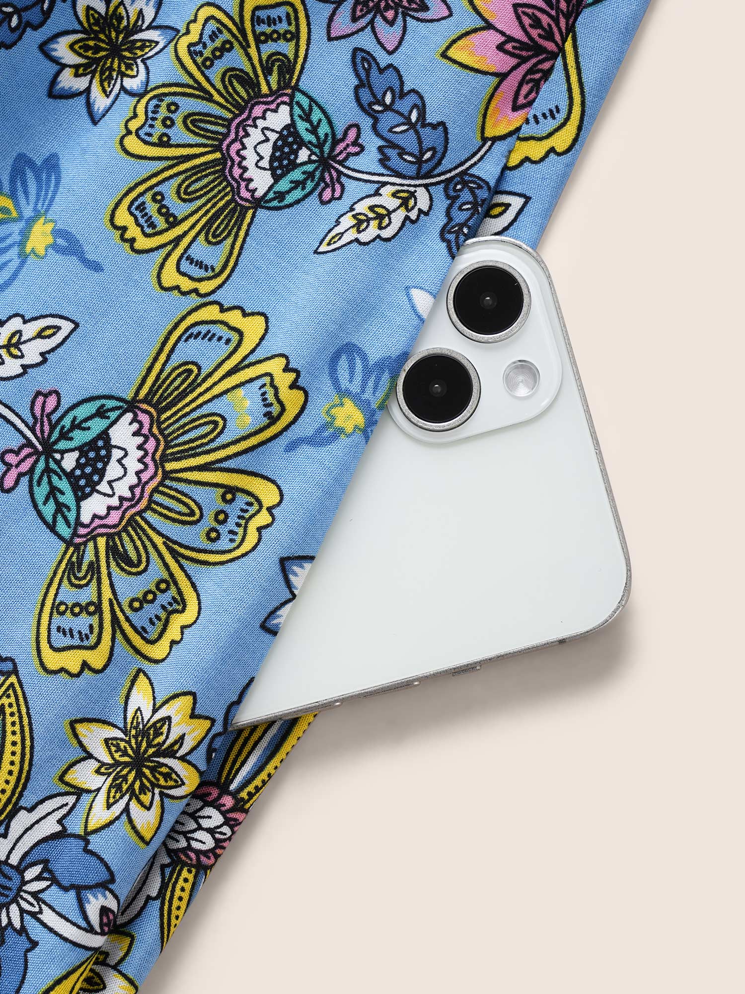 Rayon Boho Print Overlap Collar Dress - Image 6