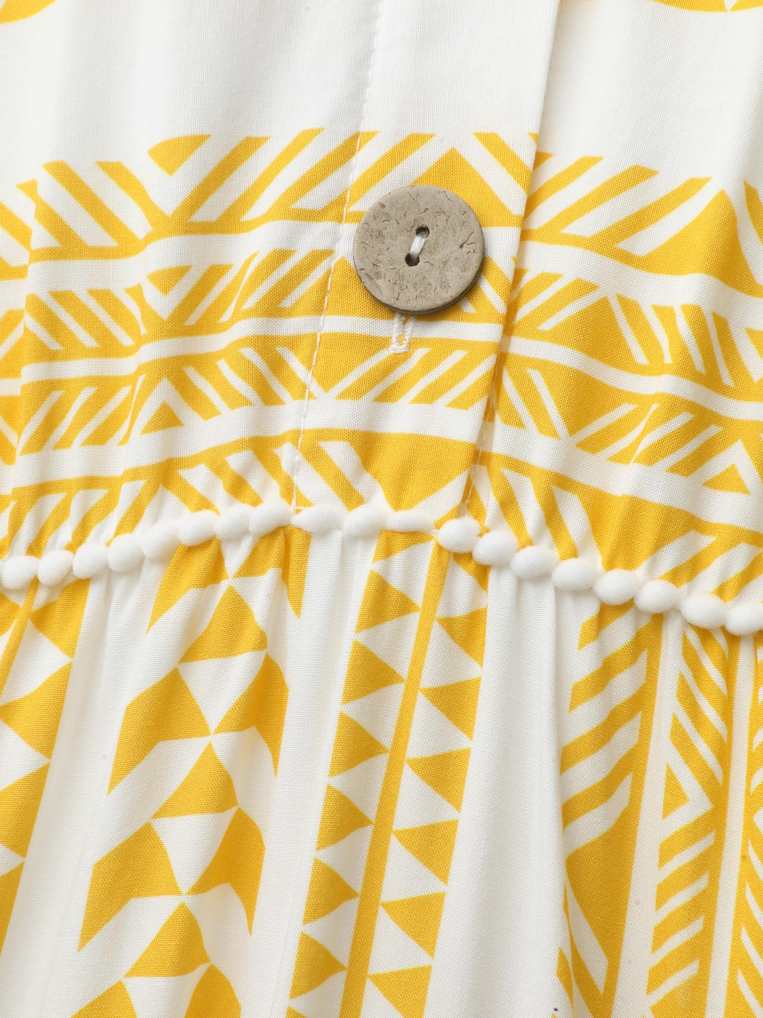 Rayon Boho Stripe Button Placket Midi Dress - Image 6