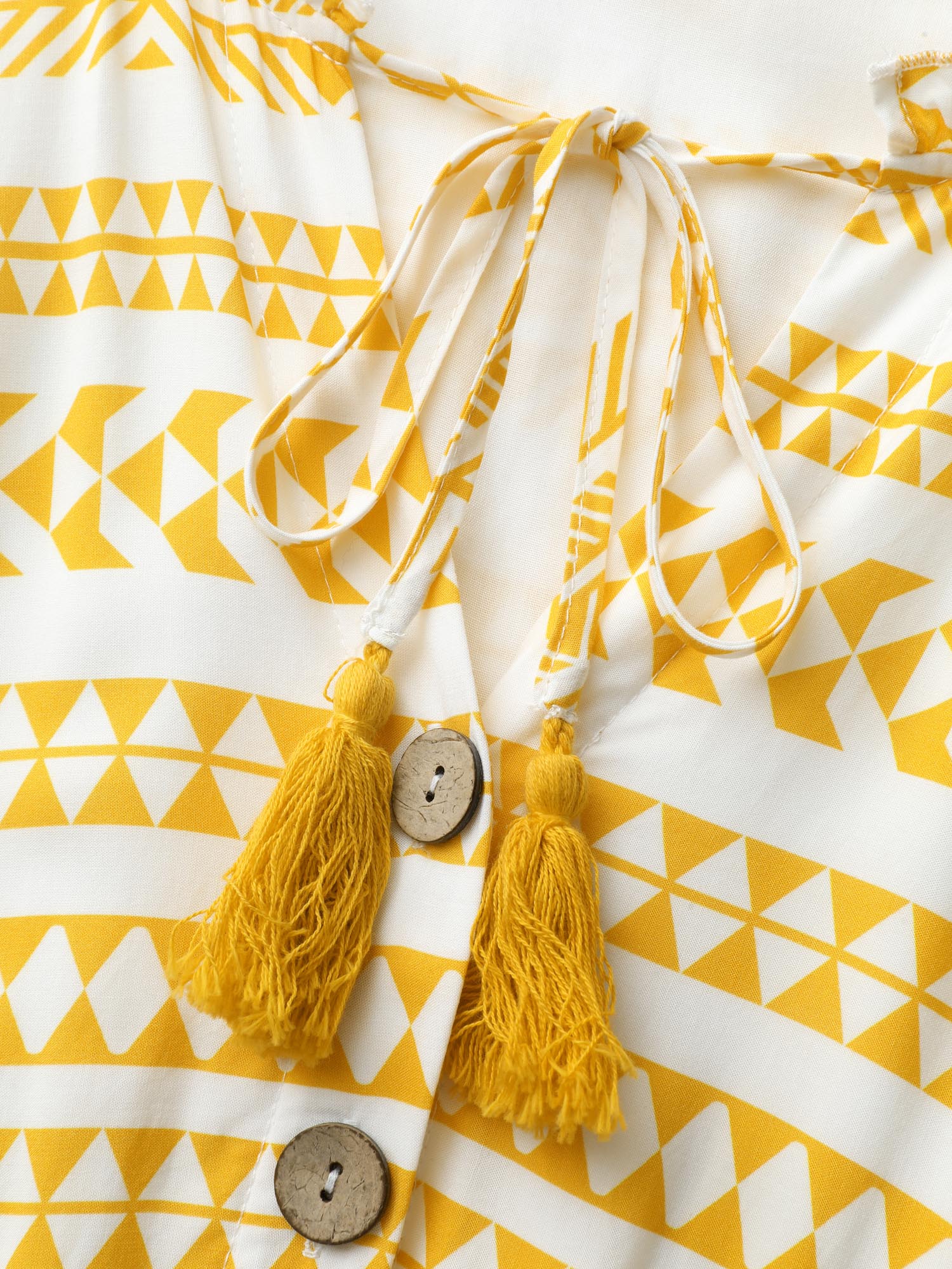 Rayon Boho Stripe Button Placket Midi Dress - Image 8