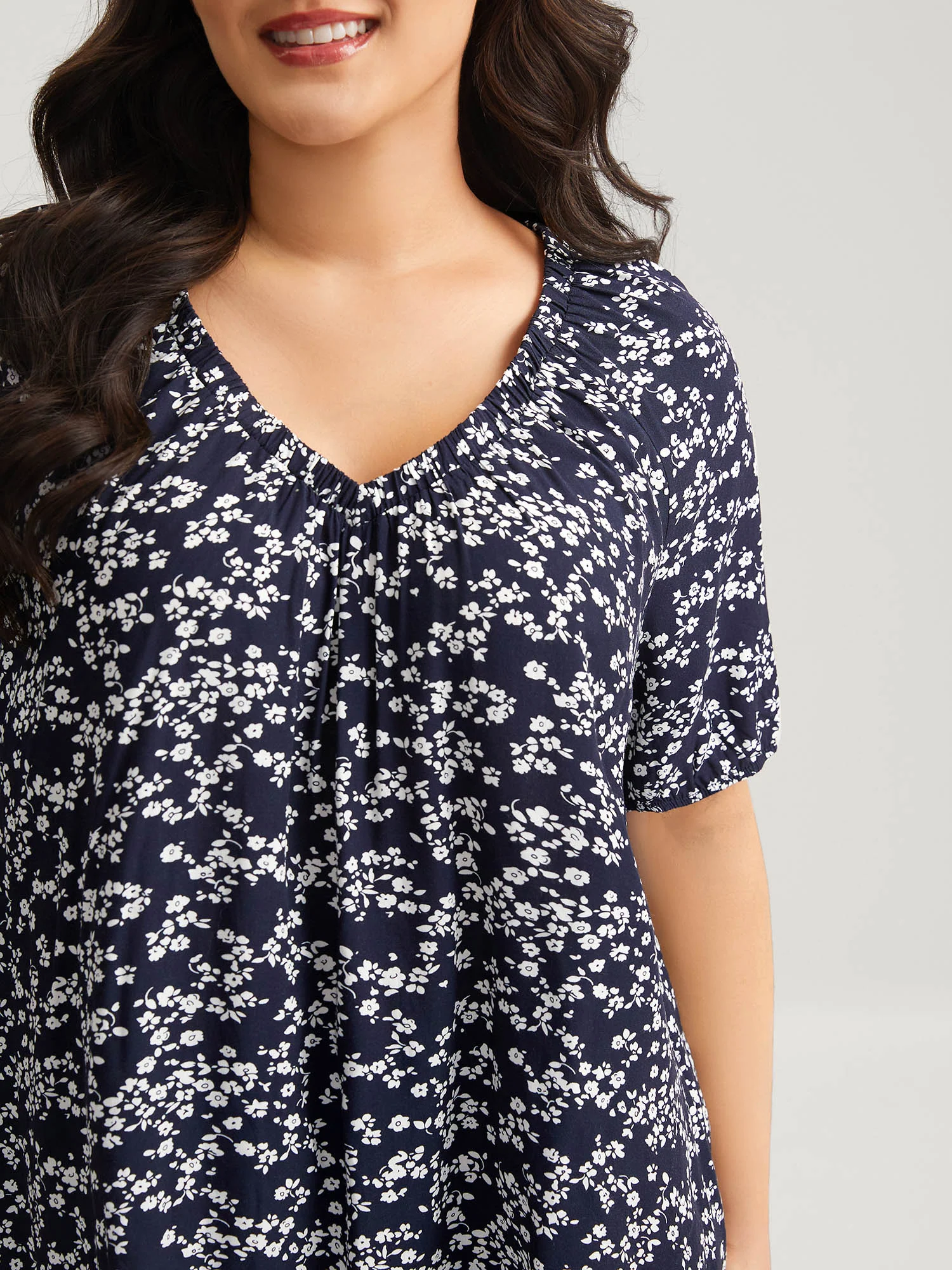 Supersoft Ditsy Floral Print Blouse - Image 2