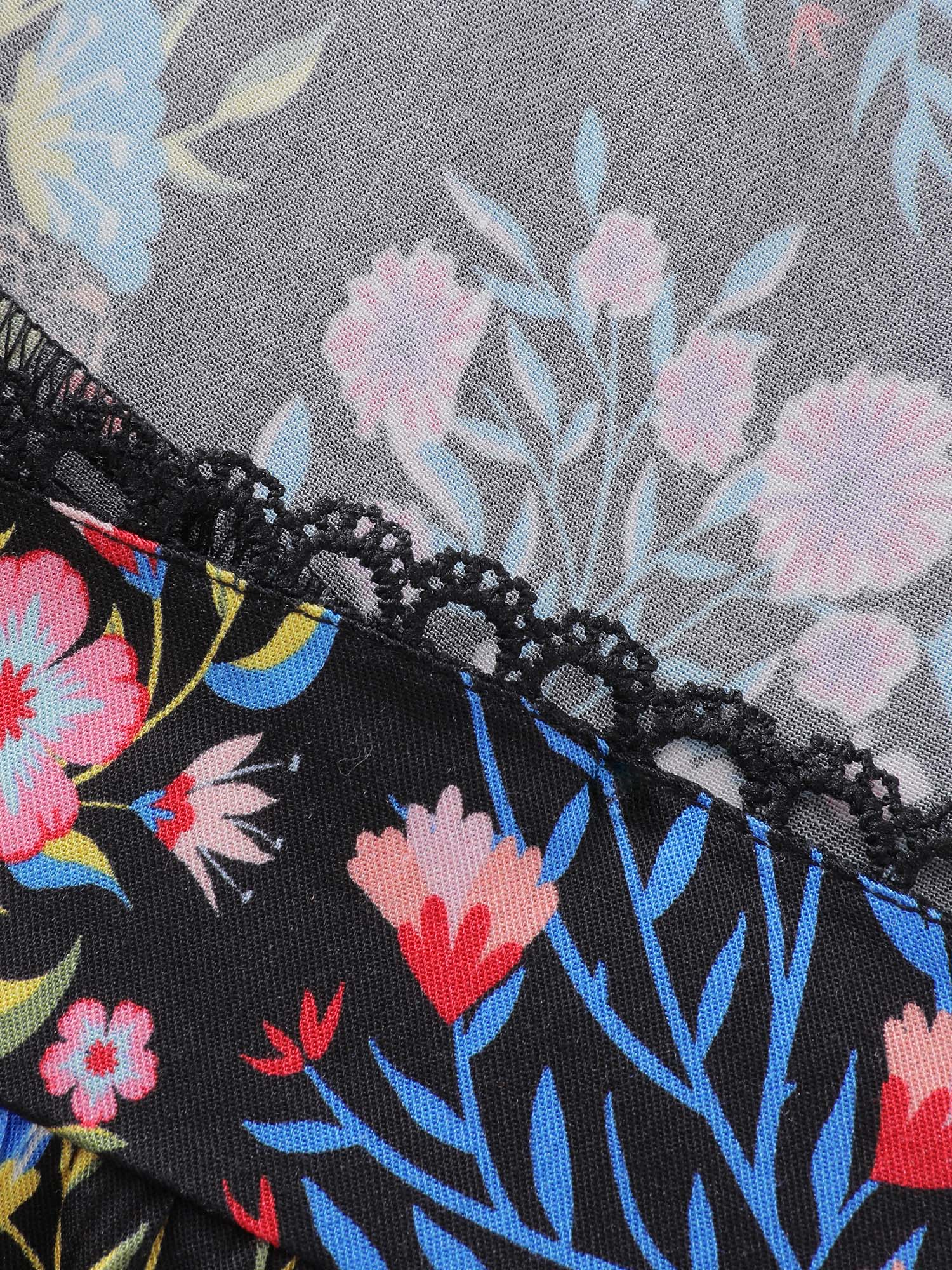 Rayon Floral Collage Lace Blouse - Image 6
