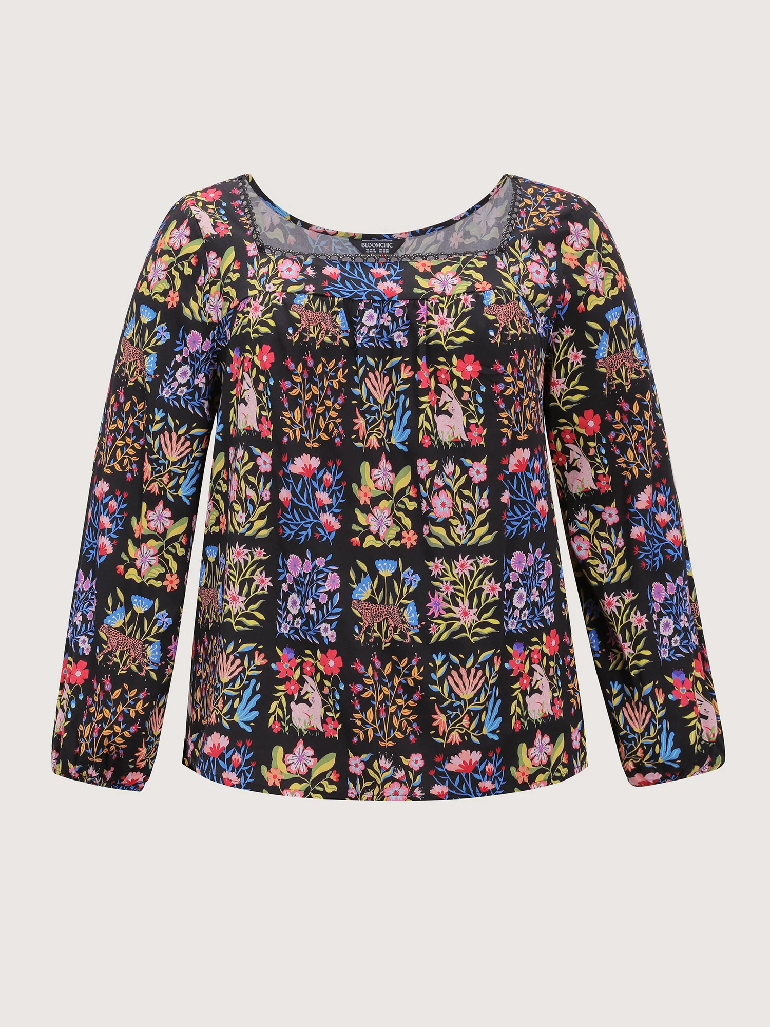 Rayon Floral Collage Lace Blouse - Image 7