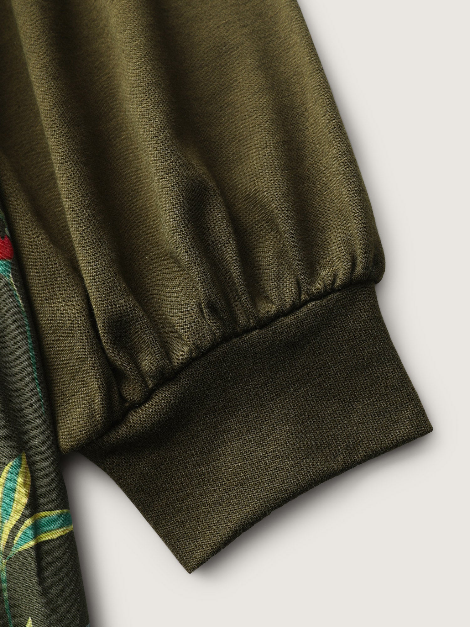 Rayon Floral Print Contrast Sweatshirt - Image 6