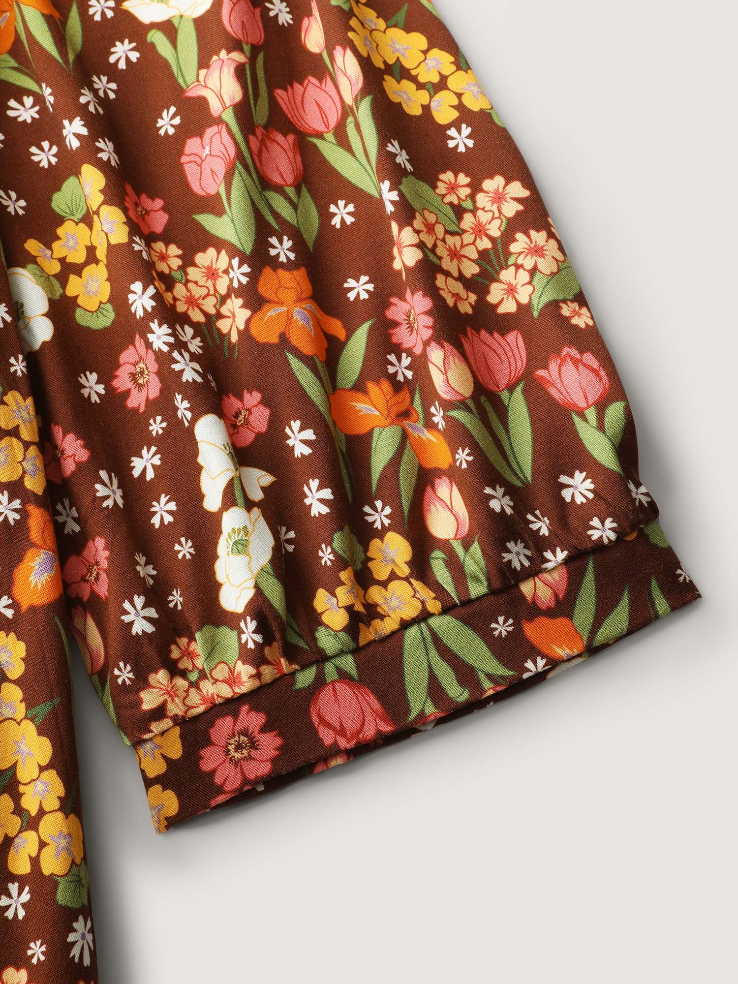 Rayon Floral Print Midi Dress - Image 6