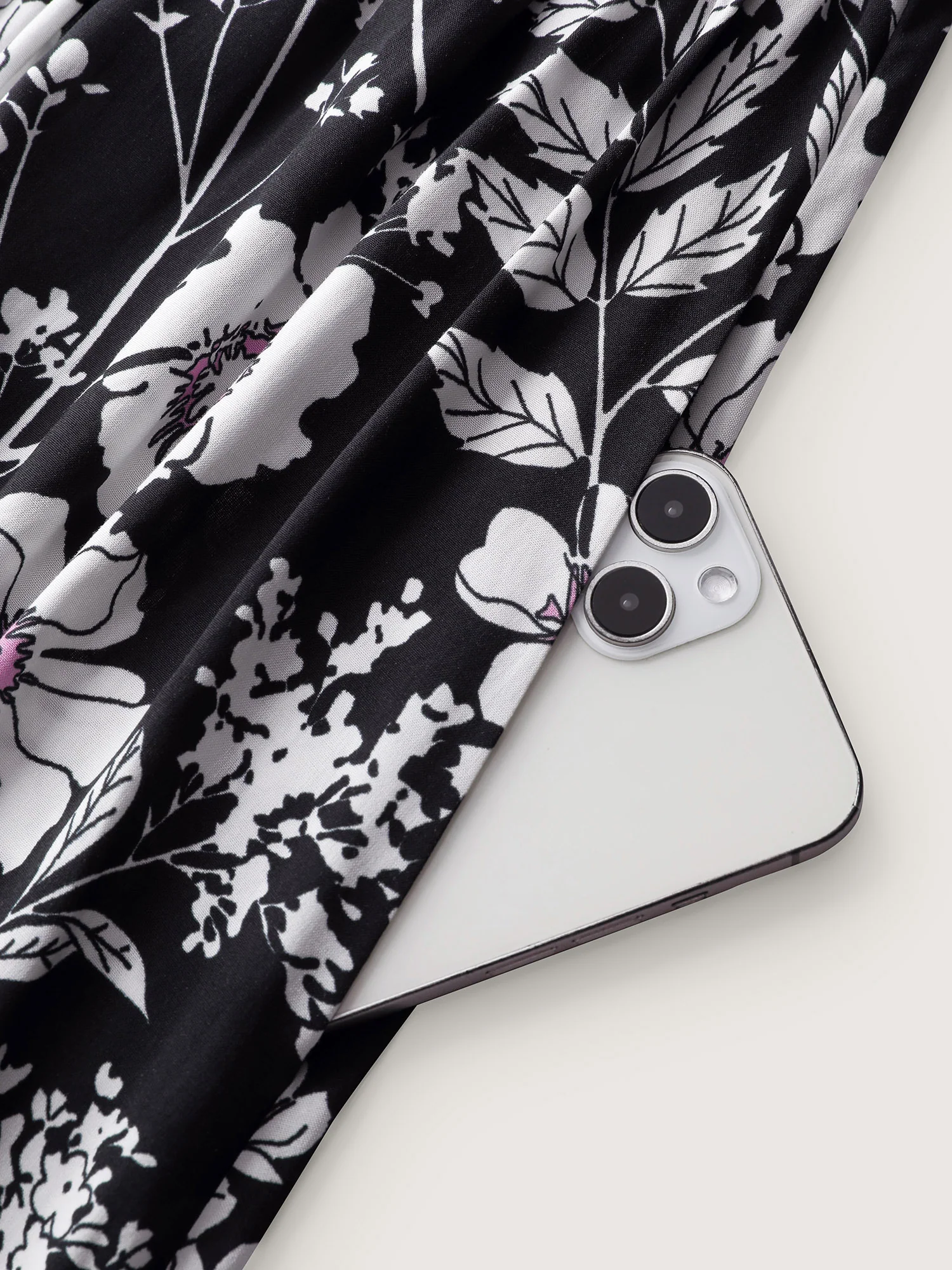 Rayon Floral Print Placket Maxi Dress - Image 7