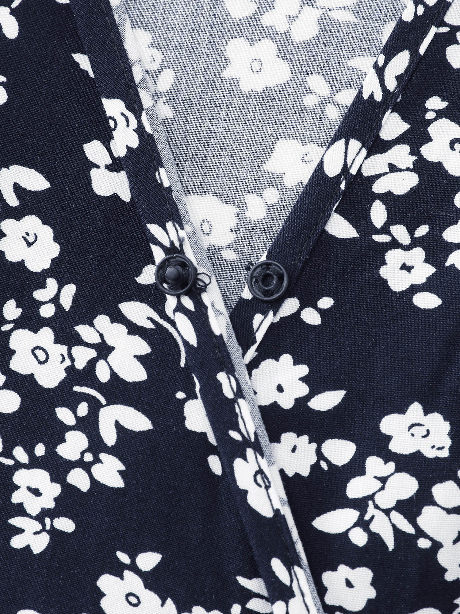 Rayon Floral Print Pleated Pockets Mini Dress - Image 5
