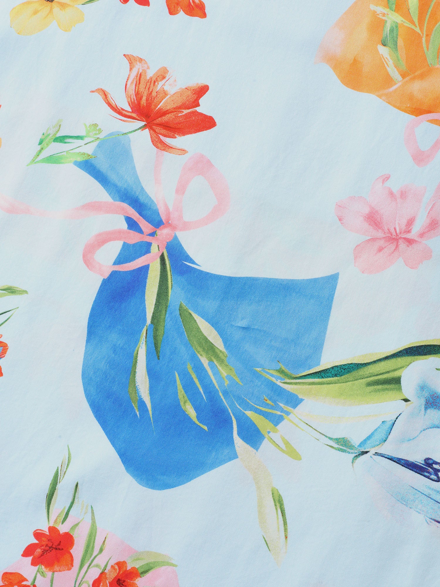 Rayon Floral Print Pockets Midi Dress - Image 5