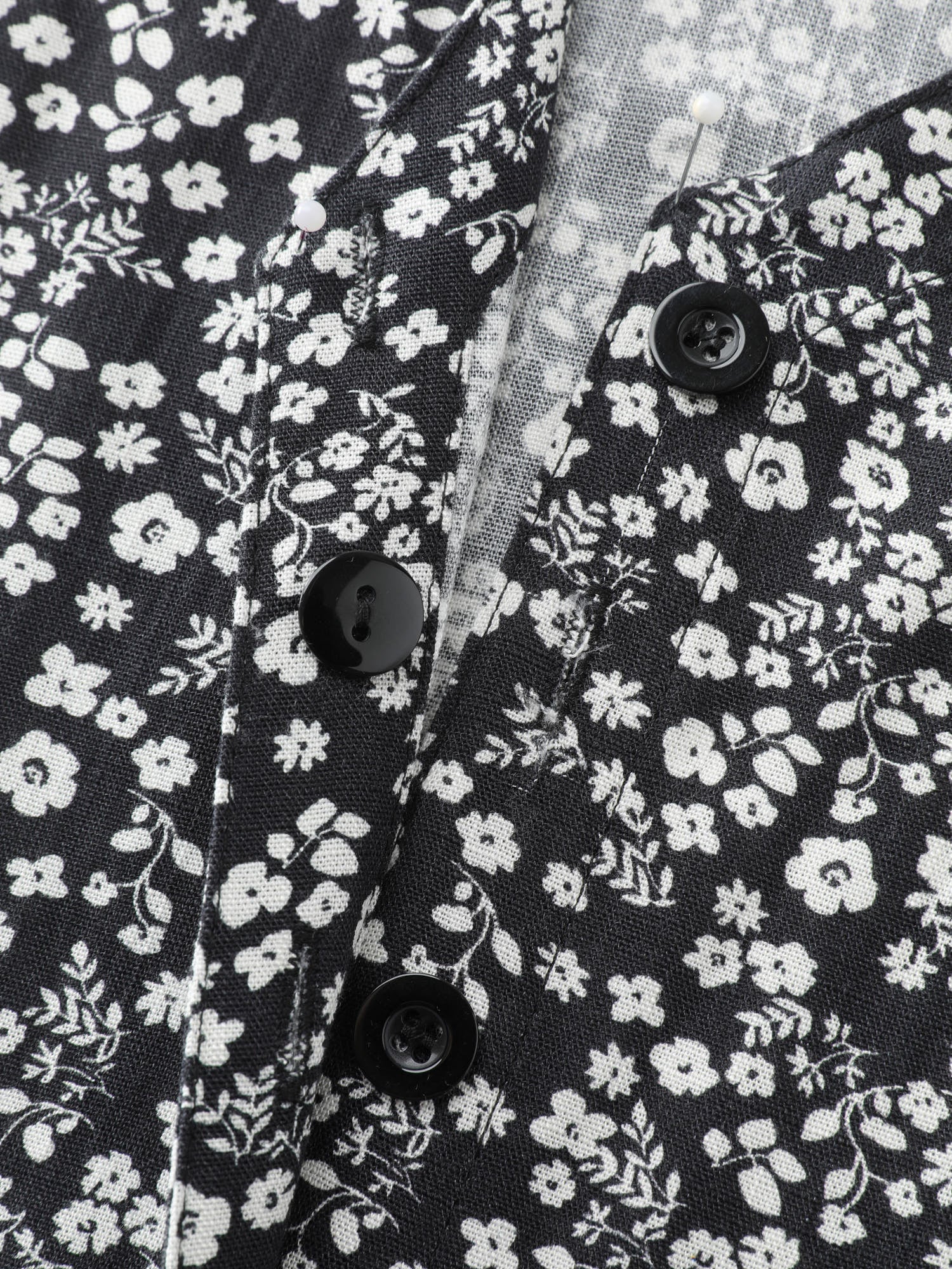Rayon Floral Print Sleeve-Tie Blouse - Image 5