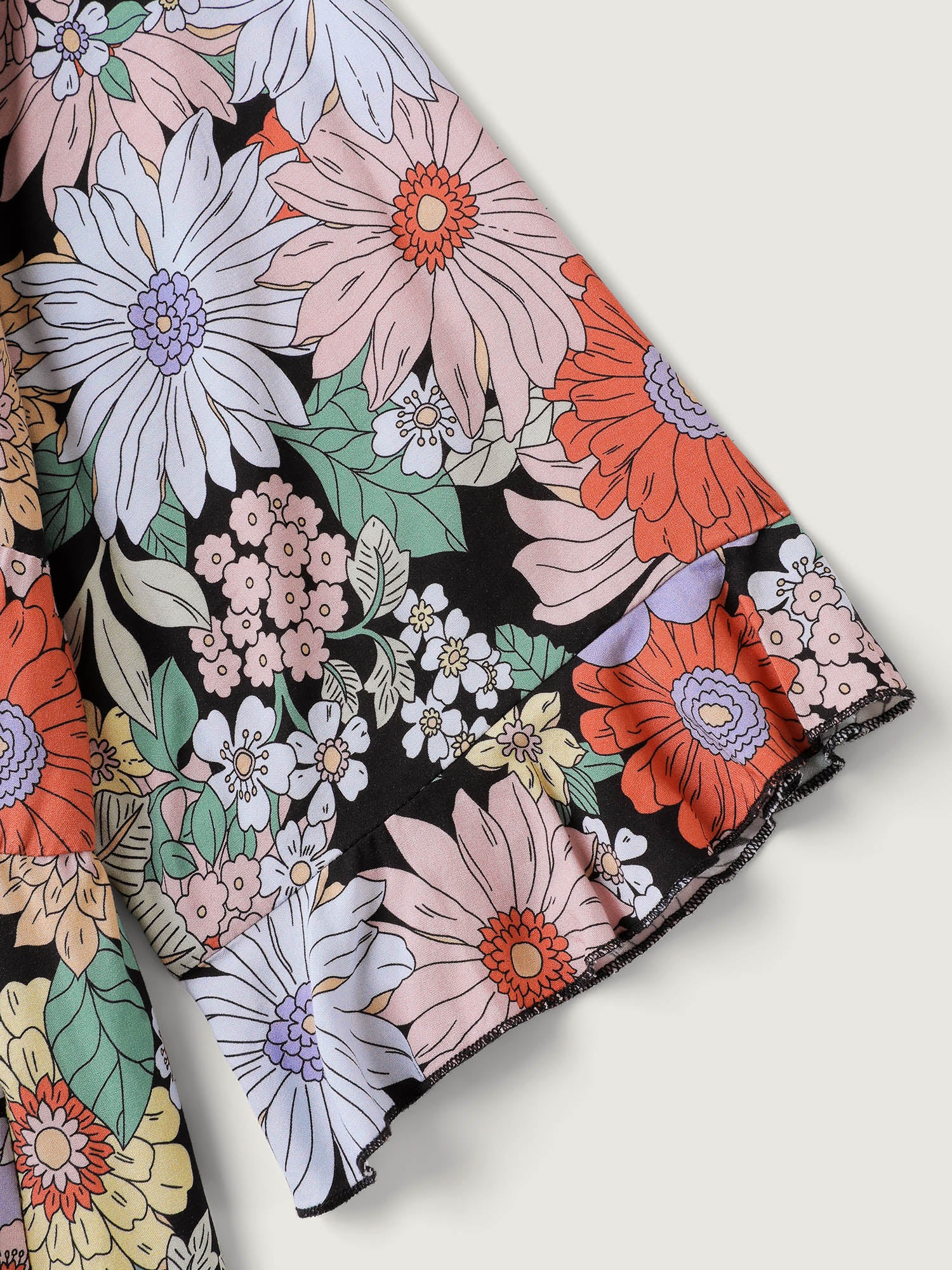 Rayon Floral Print V-Neck Maxi Dress - Image 6
