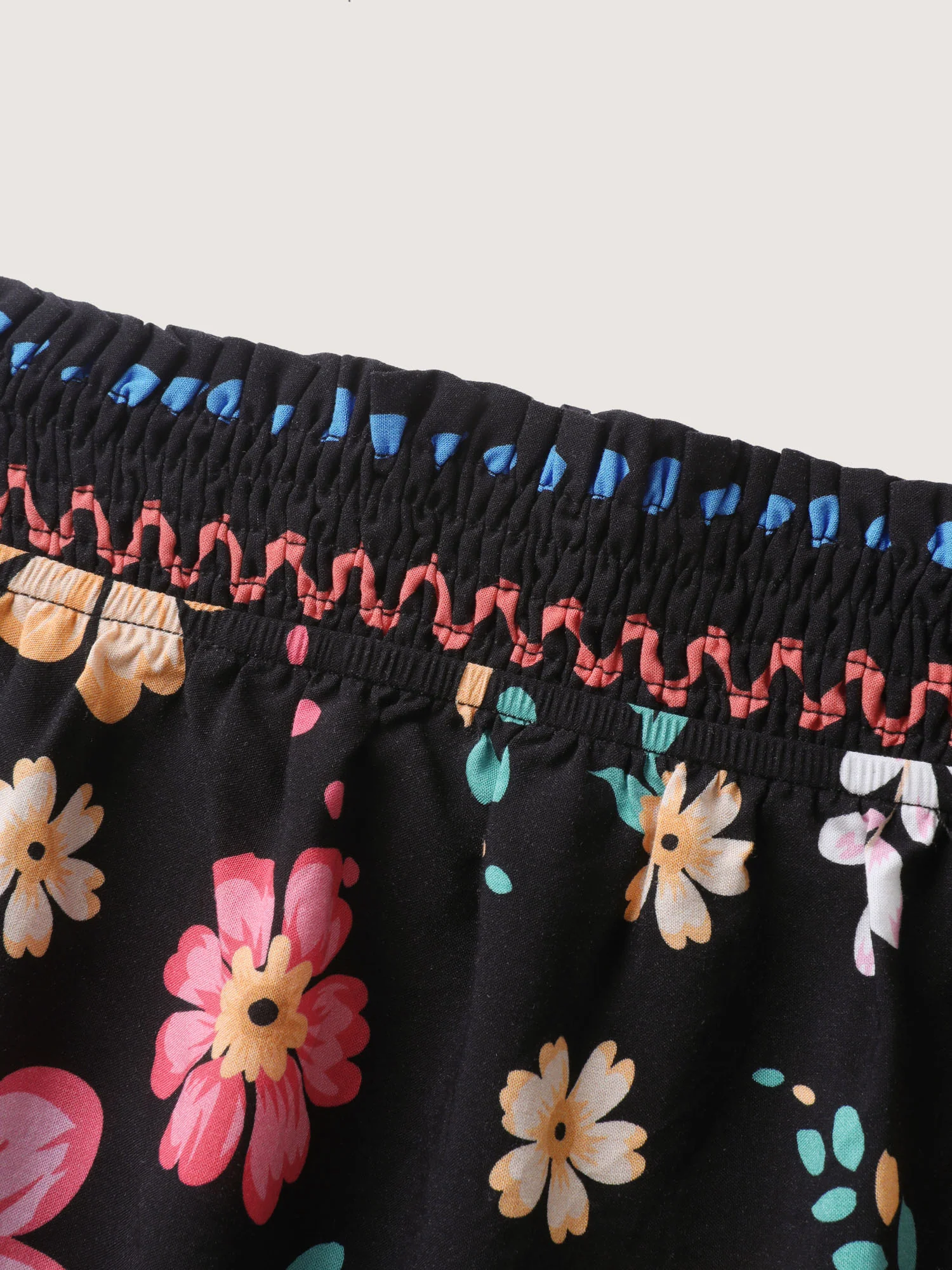 Rayon Floral Shirred Off-Shoulder Midi Dress - Image 5