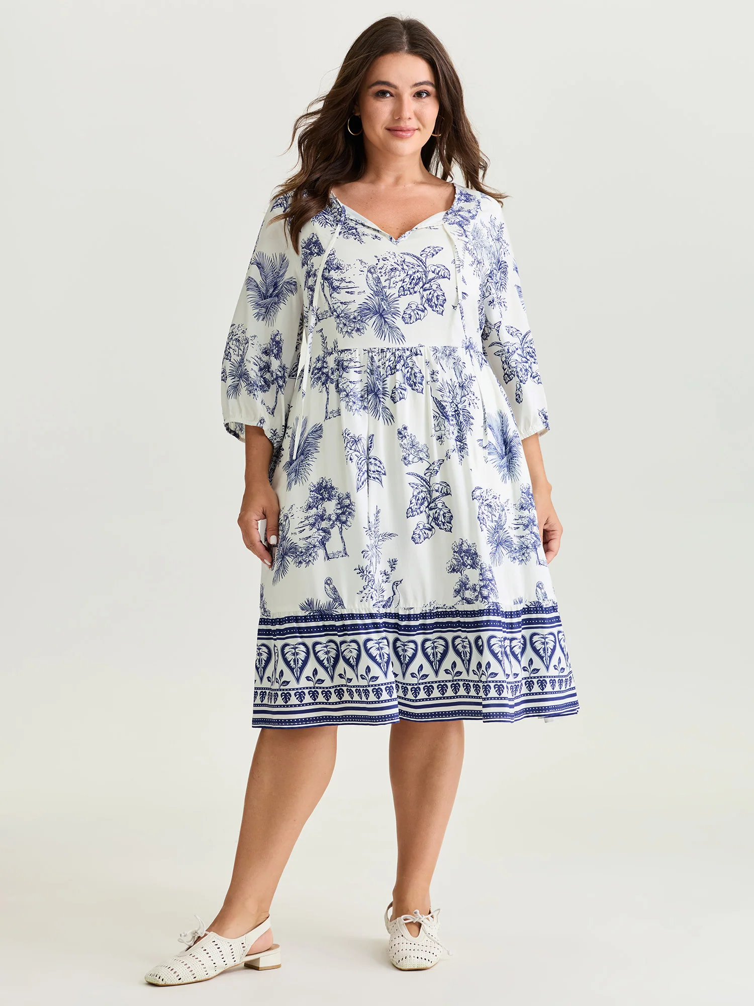 Rayon Gathered Lined Pockets Mini Dress - Image 3