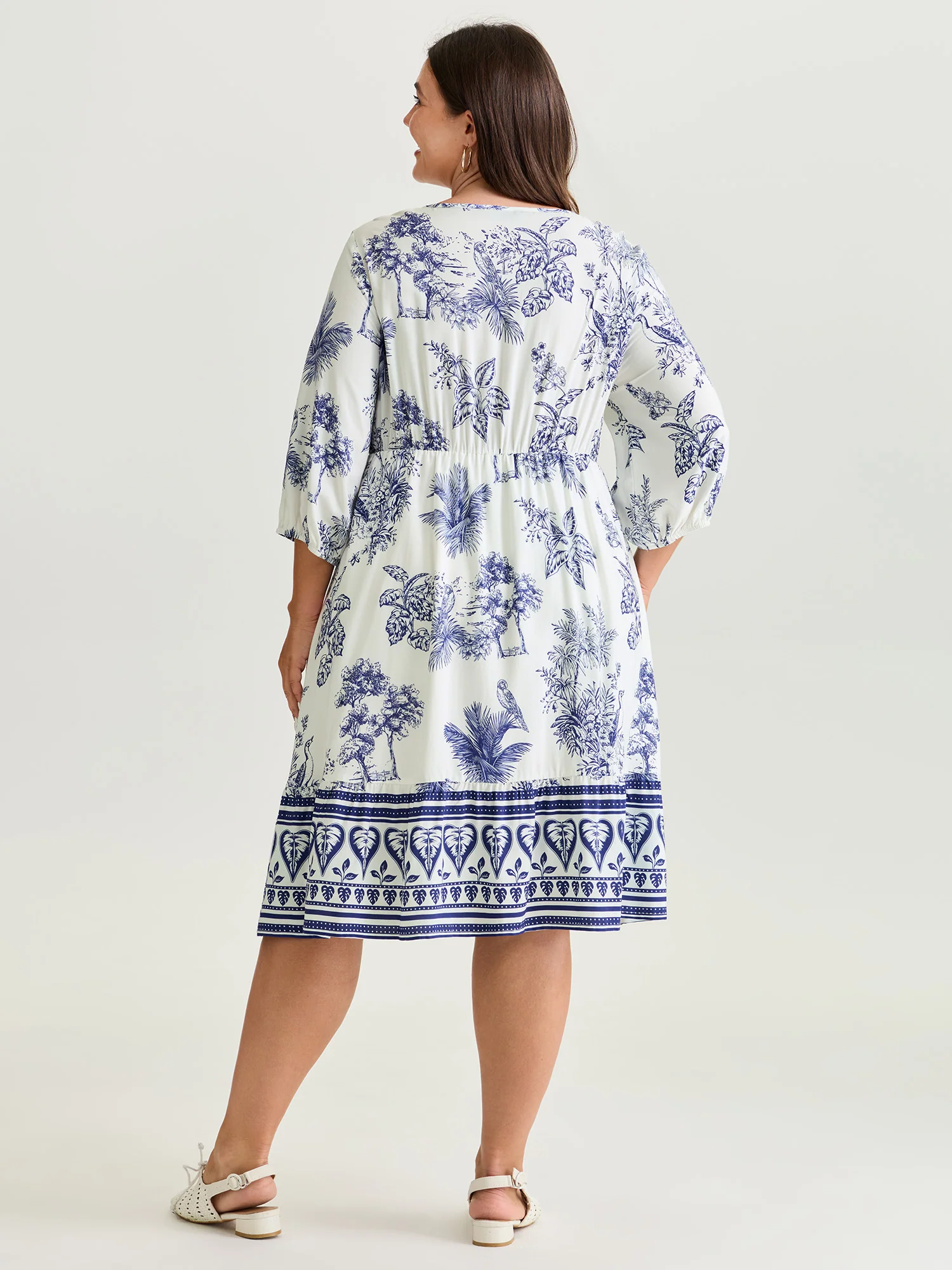 Rayon Gathered Lined Pockets Mini Dress - Image 4