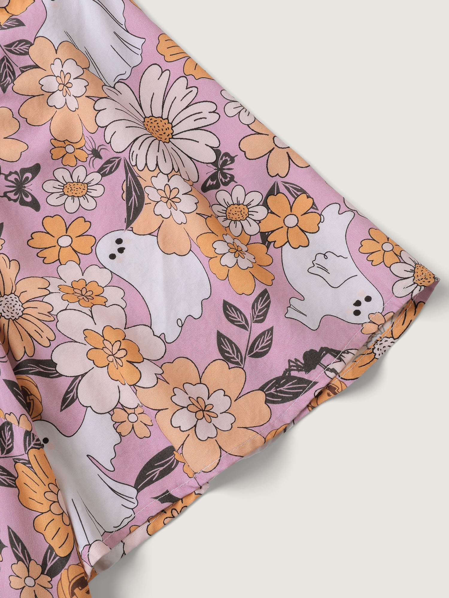 Rayon Halloween Floral Print Blouse - Image 6