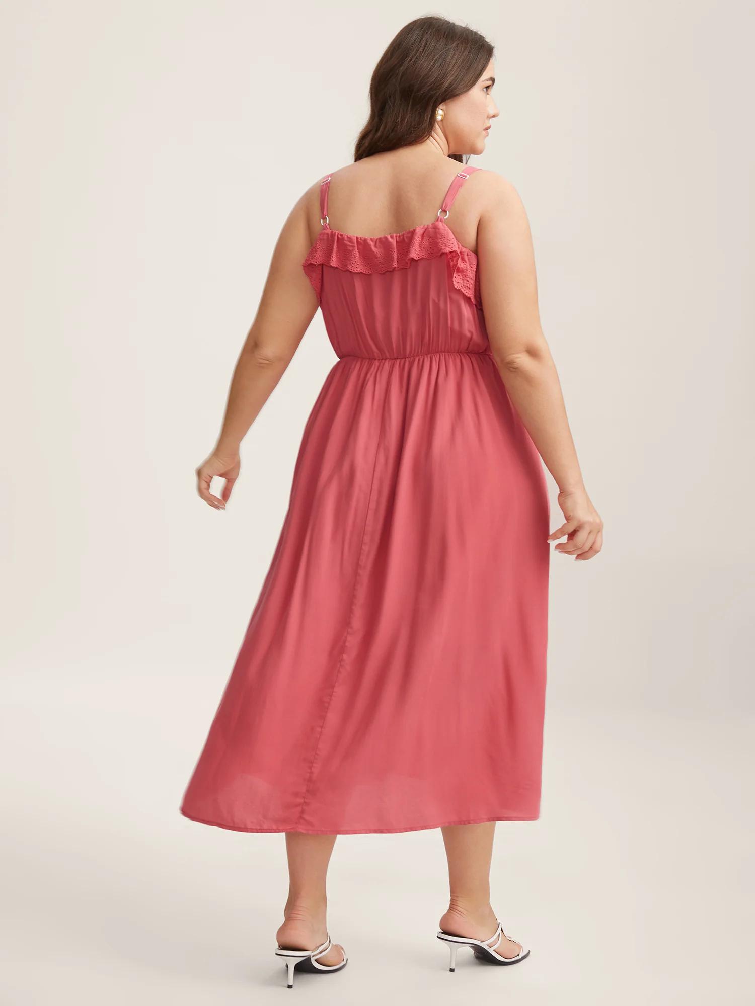 Rayon Lace Stretchy-Waist Midi Dress - Image 4