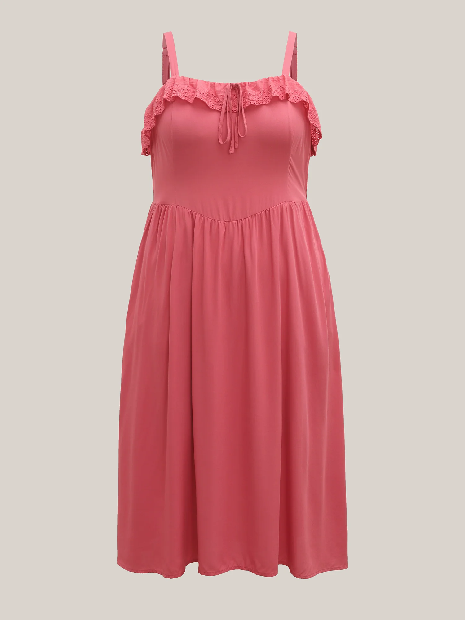 Rayon Lace Stretchy-Waist Midi Dress - Image 7