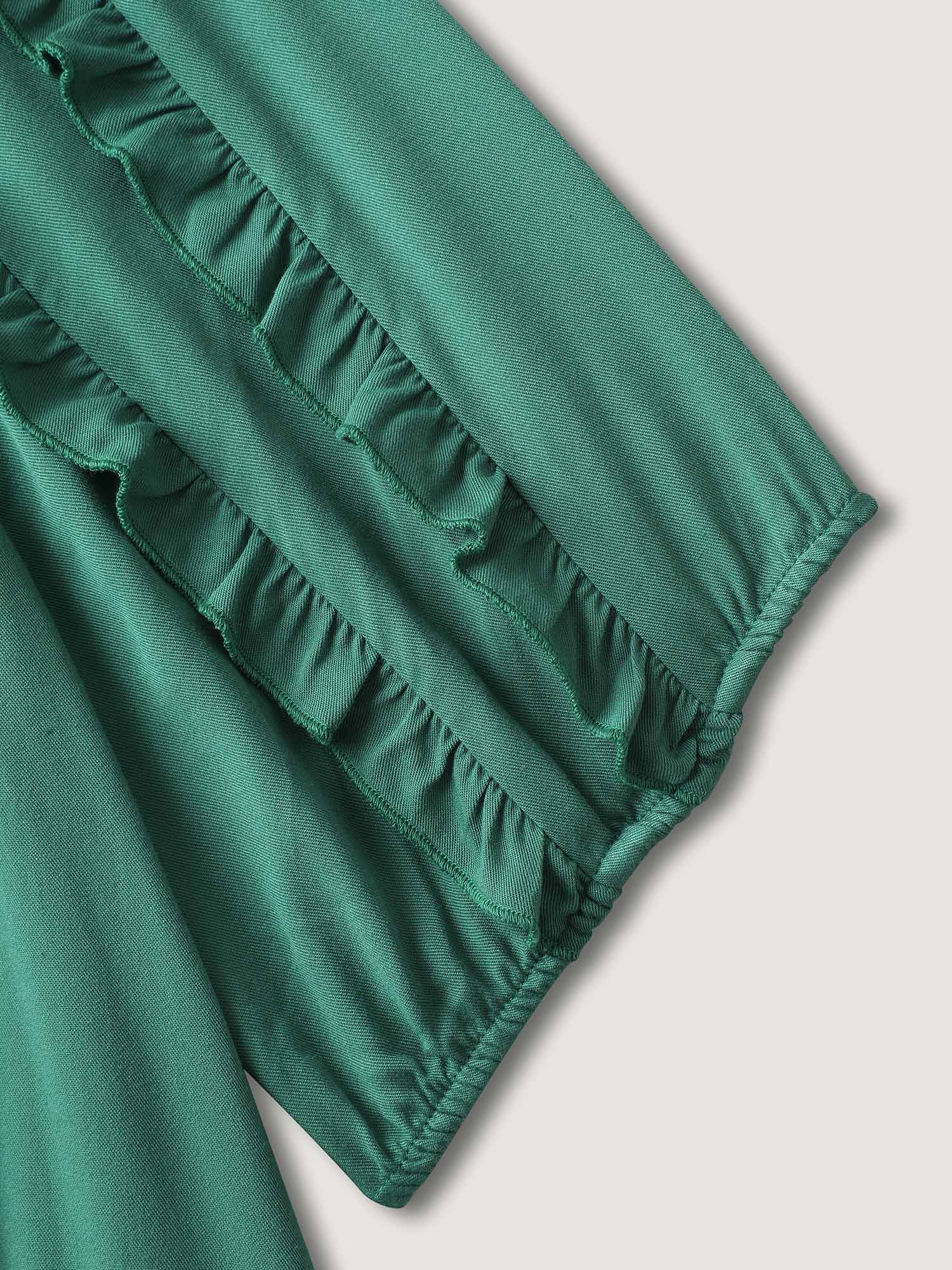 Rayon Neck-Tie Pleated Midi Dress - Image 6