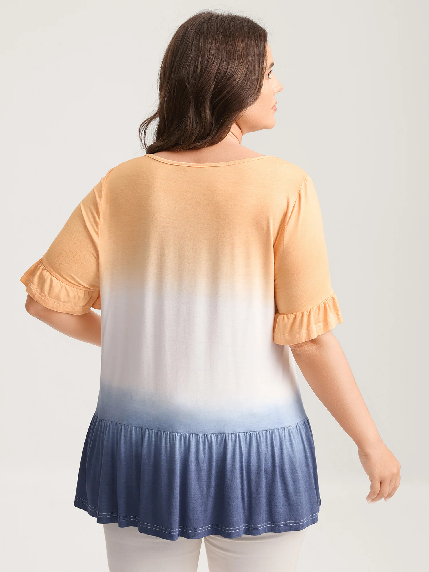 Rayon Ombre Tiered Hem Top - Image 4