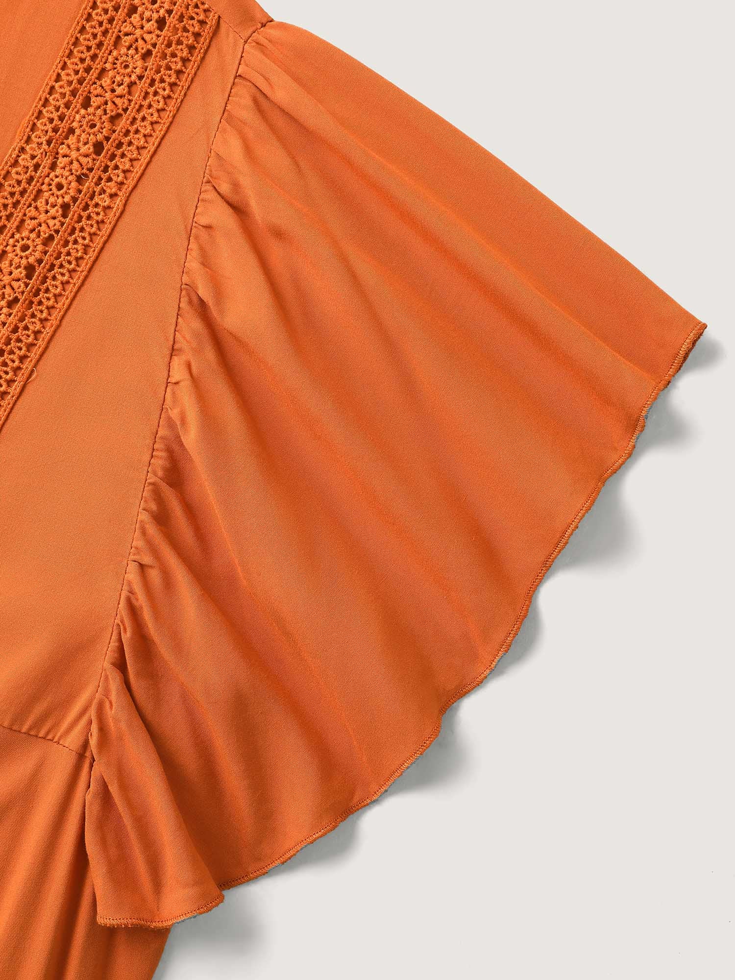 Rayon Stretchy Waist Lace Midi Dress - Image 6