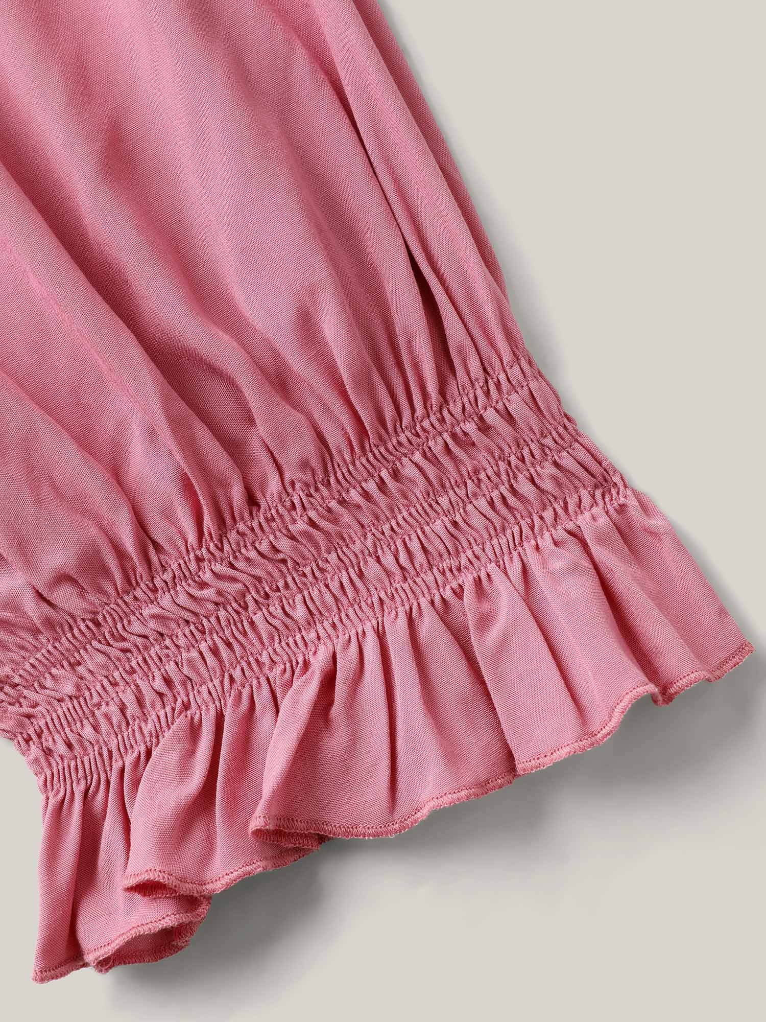 Rayon Stretchy Waist Pockets Milkmaid Dress - Image 7