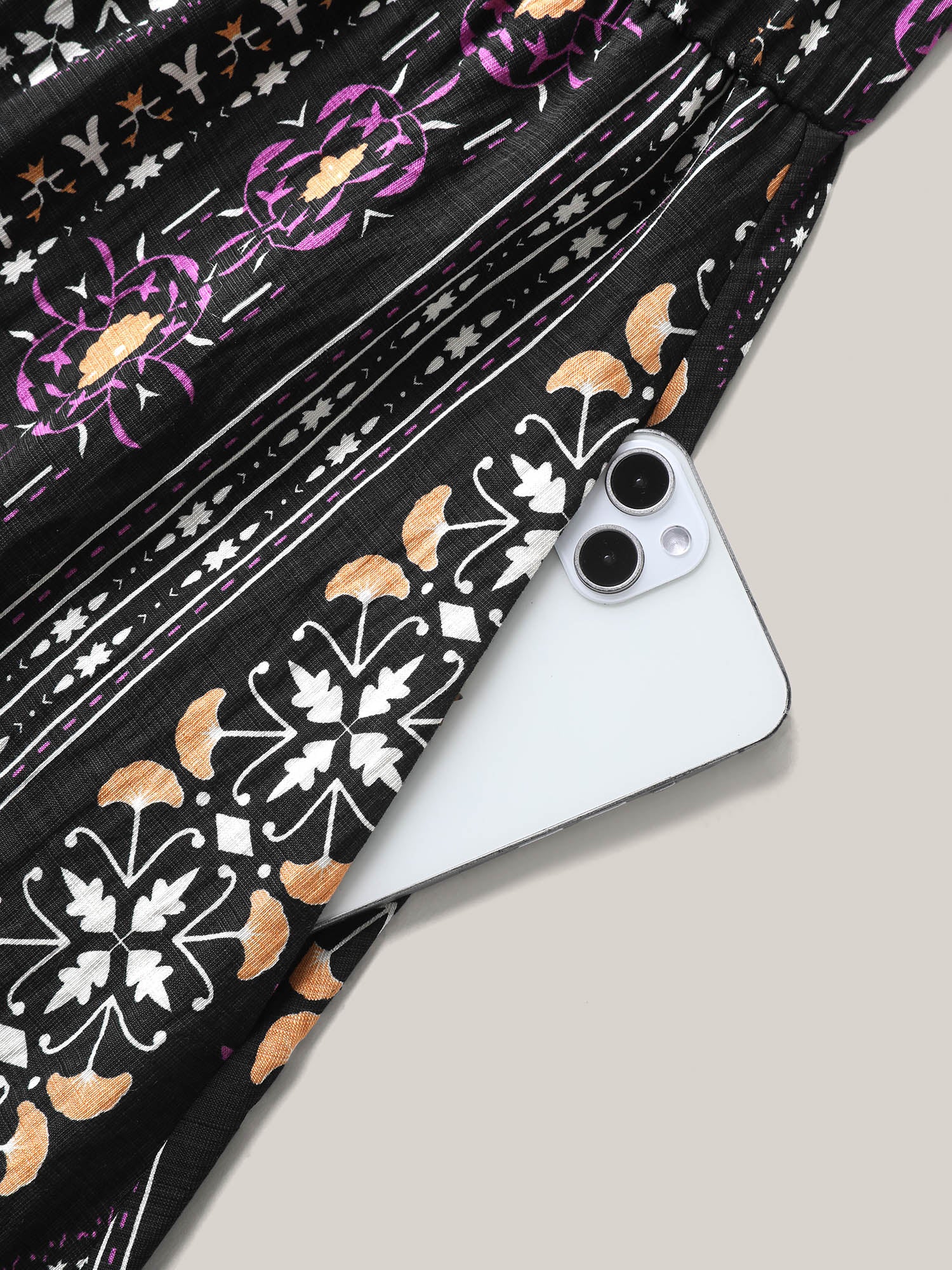 Rayon Tropical Boho Print Stretchy Midi Dress - Image 6